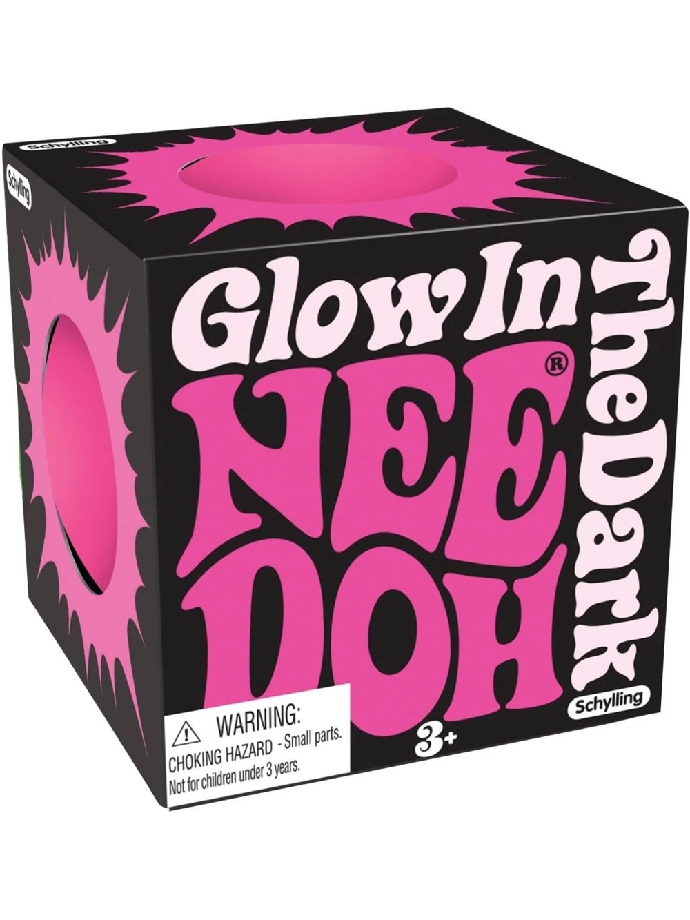 NeeDoh Glow In the Dark NeeDoh Stress Ball - Pink